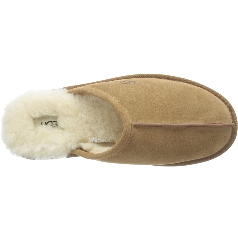 Brand new; in the box!  UGG men’s slippers.  Tan color.  Size 13